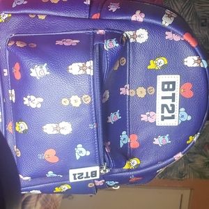 BT21 blue mini backpack